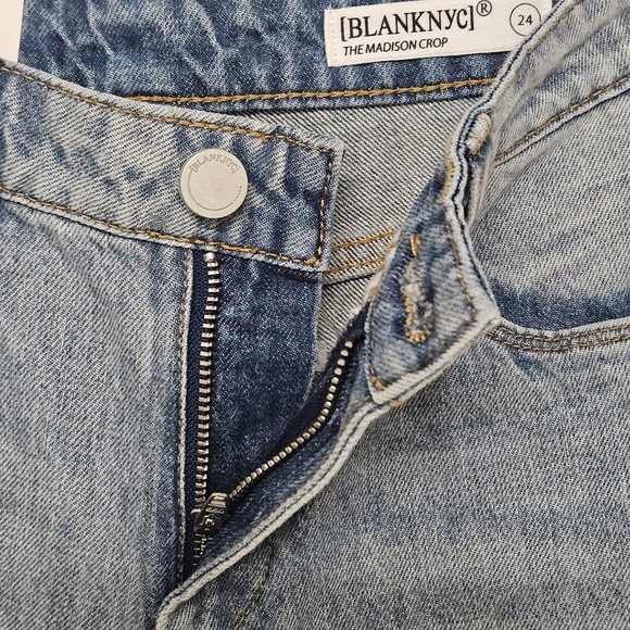 32 BLANKNYC THE MADISON HIGH RISE CROP DISTRESSED JEANS WOMEN'S SIZE 24 - Picture 9 of 10